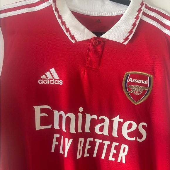 AuthenticAdidas Arsenal Red and White Jersey - Picture 2 of 6